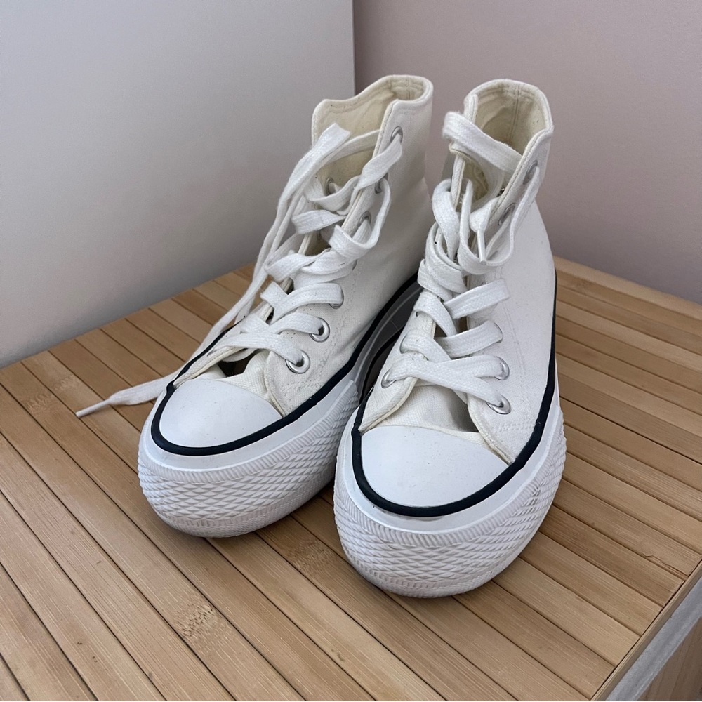 White High-Top Sneakers